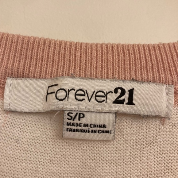 Forever 21 Pink and White Striped Sweater - Picture 4 of 4